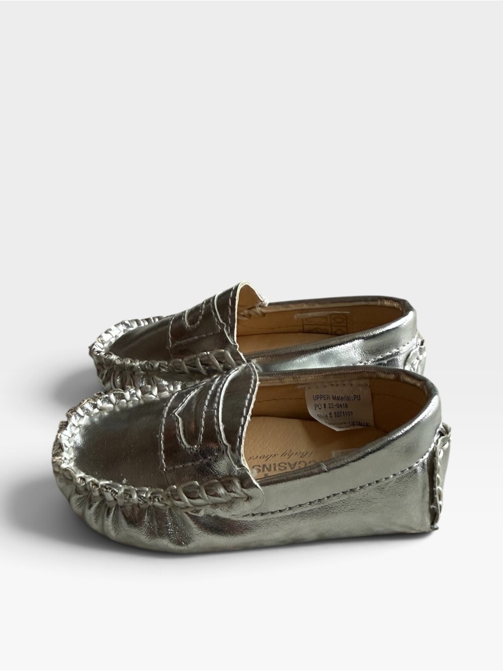 Trumpfit Metallic Silver Moccasin Loafers